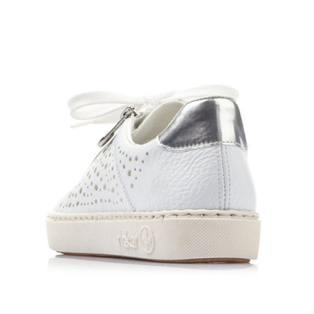 Кеды  женские Rieker  белый  кожа искусств. F-80145 фото в интернет-магазине | Omadey.ru