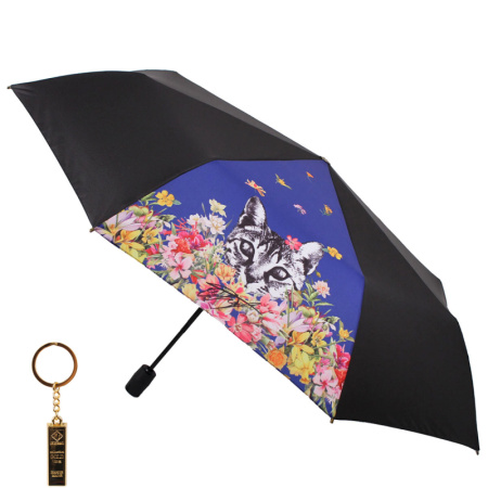 Зонт  Flioraj  черный  полиэстер c09623 фото в интернет-магазине | Omadey.ru