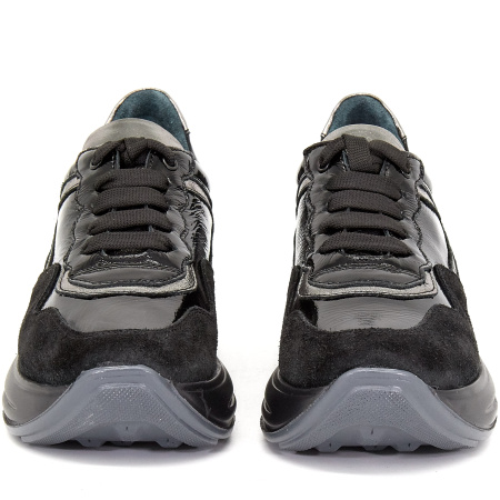 Кроссовки  женские Derem  черный  кожа Z-8333 фото в интернет-магазине | Omadey.ru