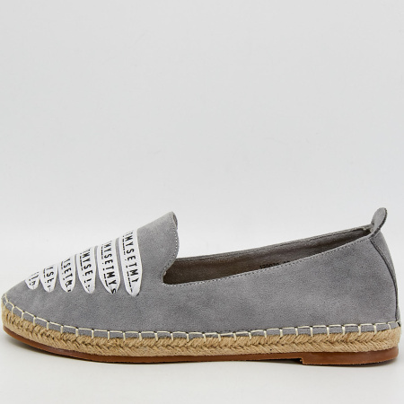 Слипоны  MYSET  серый  текстиль F-90945 фото в интернет-магазине | Omadey.ru