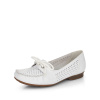 Мокасины  женские Rieker  белый  кожа/кожа искусств. F-100554 фото в интернет-магазине | Omadey.ru
