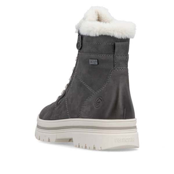 Фото Ботинки  Remonte  серый  кожа/кожа искусств. Z-401061