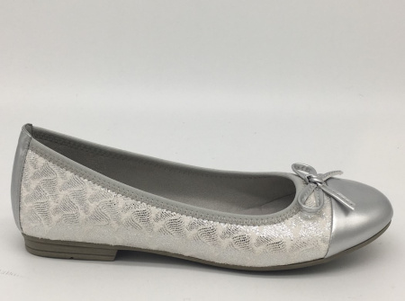 Балетки  Jana  серебряный  текстиль F-7289 фото в интернет-магазине | Omadey.ru