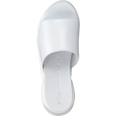 Шлепанцы  Tamaris  белый  кожа F-80769 фото в интернет-магазине | Omadey.ru