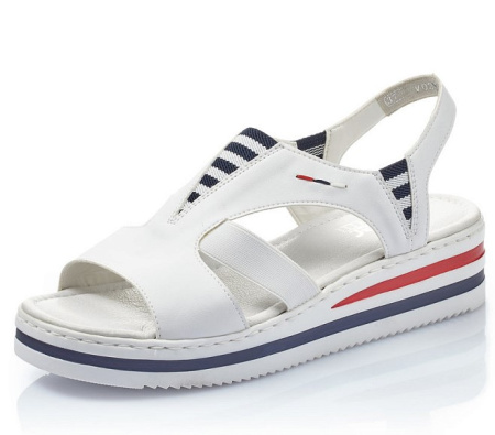 Сандалии  Rieker  белый  кожа искусств. F-100375 фото в интернет-магазине | Omadey.ru Сандалии  Rieker  белый  кожа искусств. F-100375 фото в интернет-магазине | Omadey.ru