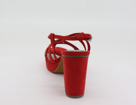 Босоножки  Marco Tozzi  красный  текстиль F-80805 фото в интернет-магазине | Omadey.ru