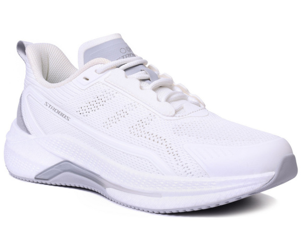 Фото Кроссовки  Strobbs  белый  текстиль/микрофибра F-400957