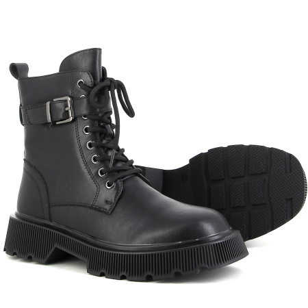 Ботинки  Baden  черный  кожа Z-100907 фото в интернет-магазине | Omadey.ru