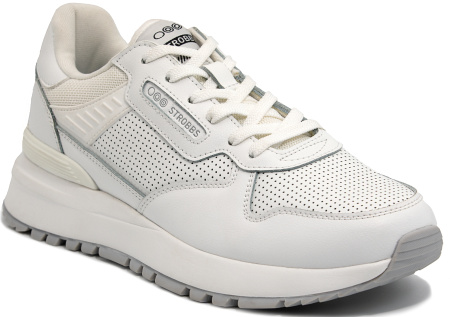 Кроссовки  Strobbs  белый  кожа/микрофибра/текстиль F-300388 фото в интернет-магазине | Omadey.ru