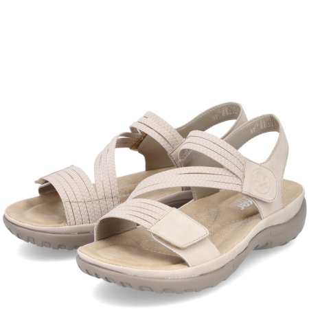Босоножки  Rieker  бежевый  кожа искусств./текстиль F-400595 фото в интернет-магазине | Omadey.ru