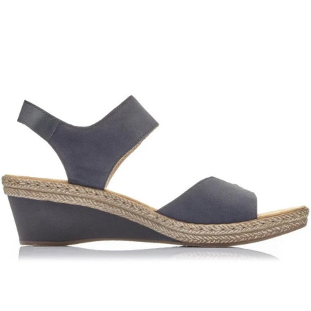 Босоножки  Rieker  синий  кожа/кожа искусств. F-91295 фото в интернет-магазине | Omadey.ru