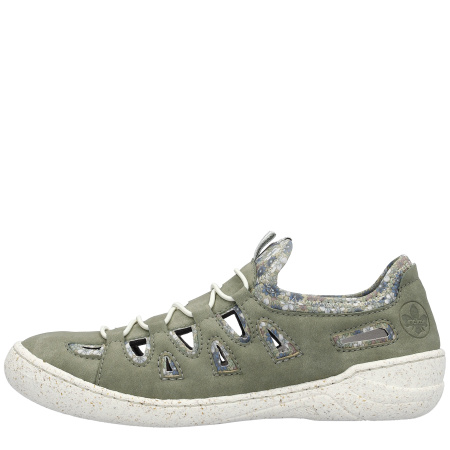 Туфли летние  Rieker  зеленый  кожа искусств./текстиль F-400478 фото в интернет-магазине | Omadey.ru