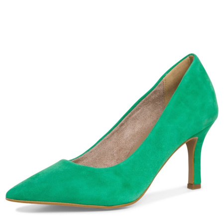 Лодочки  Tamaris  зеленый  кожа Z-400526 фото в интернет-магазине | Omadey.ru