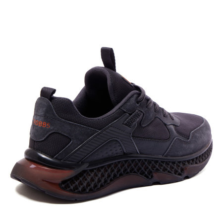 Кроссовки  Strobbs  серый  замша/текстиль F-300393 фото в интернет-магазине | Omadey.ru