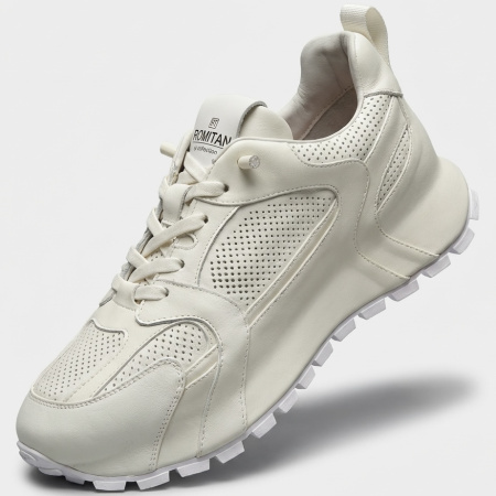 Кроссовки  Romitan  белый  кожа  F-401193 фото в интернет-магазине | Omadey.ru