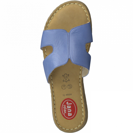 Шлепанцы  Jana  голубой  кожа F-90929 фото в интернет-магазине | Omadey.ru
