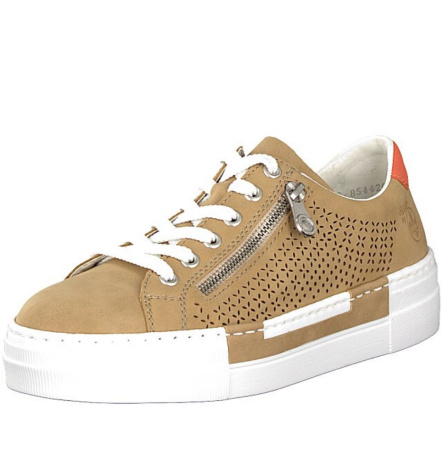 Кеды  Rieker  бежевый  кожа искусств. F-90083 фото в интернет-магазине | Omadey.ru