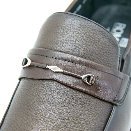 Туфли  Romitan  коричневый  кожа Z-100662 фото в интернет-магазине | Omadey.ru