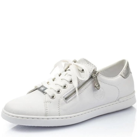 Кеды  женские Rieker  белый  кожа/кожа искусств. F-91301 фото в интернет-магазине | Omadey.ru