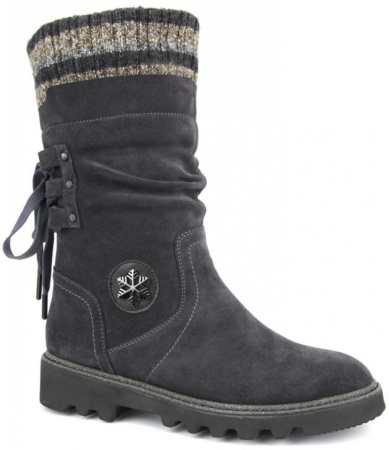 Полусапоги  Balex  серый  велюр натуральный Z-8740 фото в интернет-магазине | Omadey.ru