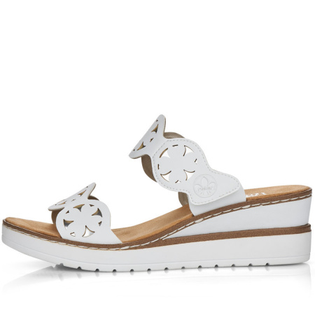 Сандалии  Rieker  белый  кожа искусств. F-90465 фото в интернет-магазине | Omadey.ru