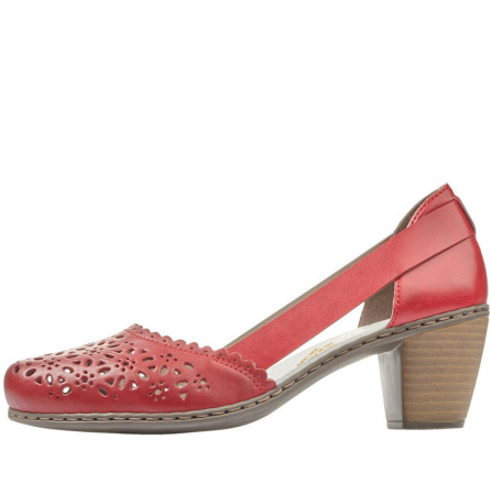 Туфли  Rieker  красный  кожа/кожа искусств. F-80433 фото в интернет-магазине | Omadey.ru