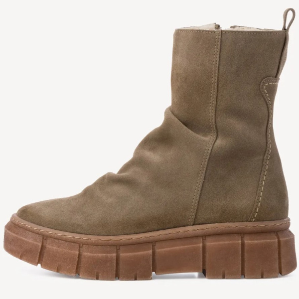 Фото Полусапоги  Tamaris  оливковый  кожа Z-100822