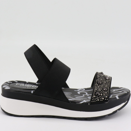 Босоножки  Fassen  черный  кожа искусств. F-7932 фото в интернет-магазине | Omadey.ru