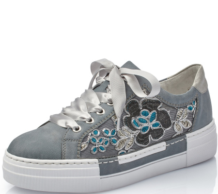 Кеды  Rieker  синий  кожа искусств. F-7711 фото в интернет-магазине | Omadey.ru