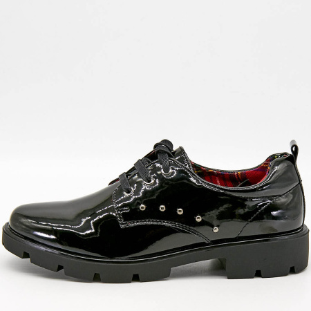 Туфли  Keddo  черный  кожа лаковая искусств. Z-100050 фото в интернет-магазине | Omadey.ru