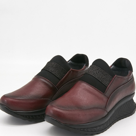 Полуботинки  Rovigo  бордовый  кожа Z-8221 фото в интернет-магазине | Omadey.ru