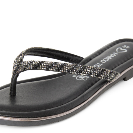 Вьетнамки  Marco Tozzi  черный  текстиль F-401250 фото в интернет-магазине | Omadey.ru