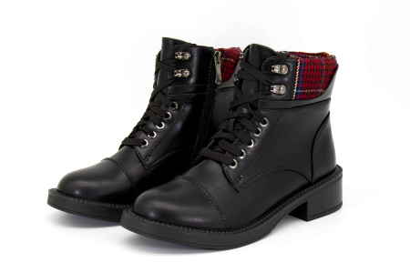 Ботинки  Betsy  черный  кожа искусств./текстиль Z-8601 фото в интернет-магазине | Omadey.ru