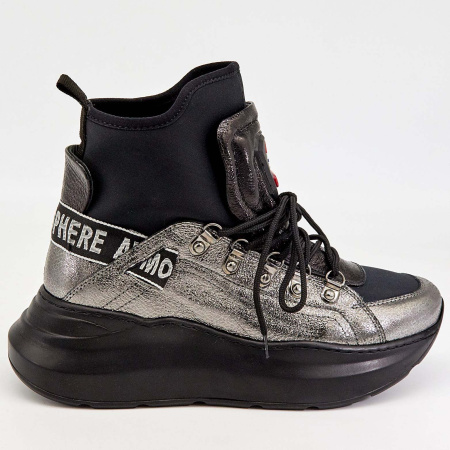 Ботинки  Bestello  черный  кожа Z-89155 фото в интернет-магазине | Omadey.ru