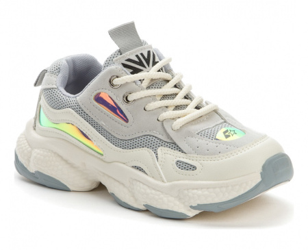 Кроссовки  Crosby  серый  кожа искусств./текстиль F-100657 фото в интернет-магазине | Omadey.ru