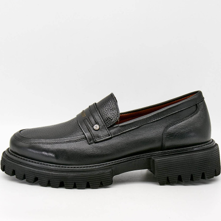 Туфли  Mirco Osvaldo  черный  кожа Z-100632 фото в интернет-магазине | Omadey.ru