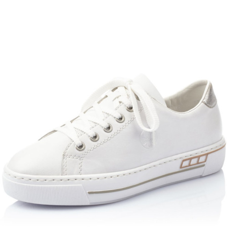 Кеды  женские Rieker  белый  кожа/кожа искусств. F-90082 фото в интернет-магазине | Omadey.ru