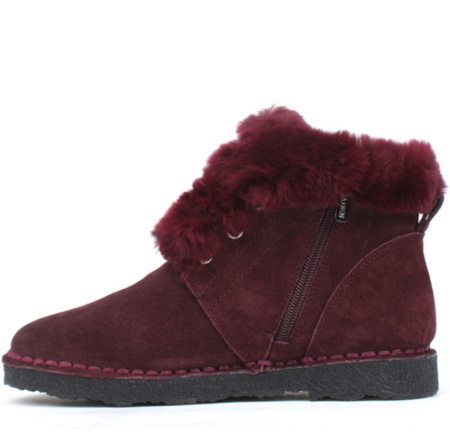 Ботинки  Baden  бордовый  кожа Z-89026 фото в интернет-магазине | Omadey.ru