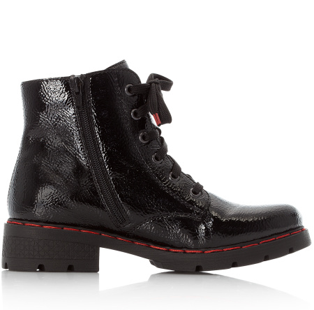 Ботинки  Rieker  черный  кожа лаковая искусств. Z-90576 фото в интернет-магазине | Omadey.ru