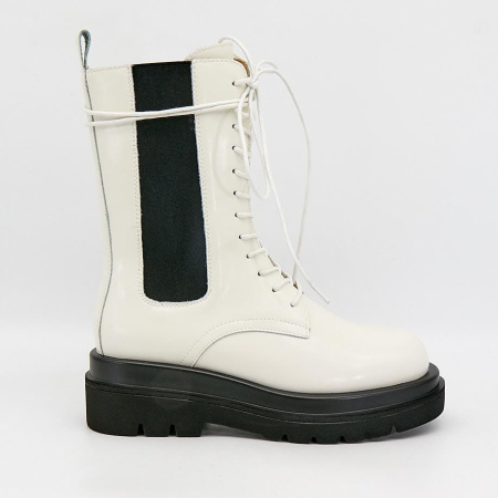 Ботинки  CV Martanni  белый  кожа Z-90641 фото в интернет-магазине | Omadey.ru