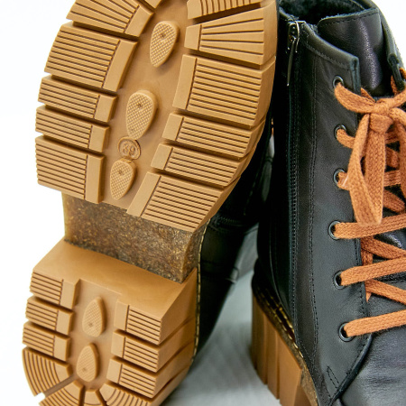 Ботинки  Dakkem  черный  кожа Z-100385 фото в интернет-магазине | Omadey.ru