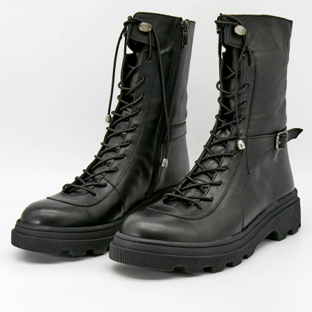 Ботинки  Dakkem  черный  кожа Z-100384 фото в интернет-магазине | Omadey.ru