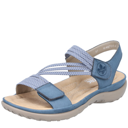 Босоножки  Rieker  синий  кожа искусств./текстиль F-400524 фото в интернет-магазине | Omadey.ru