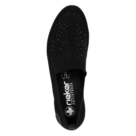 Туфли  Rieker  черный  текстиль  F-401138 фото в интернет-магазине | Omadey.ru