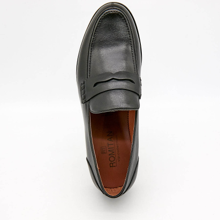 Туфли  Romitan  черный  кожа Z-100664 фото в интернет-магазине | Omadey.ru