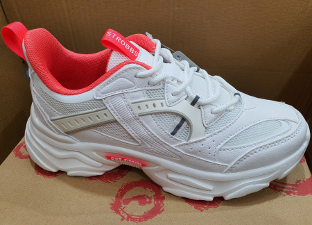 Кроссовки  Strobbs  белый  кожа искусств./текстиль F-90407 фото в интернет-магазине | Omadey.ru