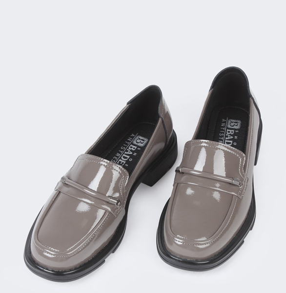 Фото Туфли  Baden  серый  кожа Z-400333