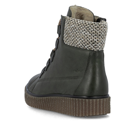 Ботинки  Rieker  зеленый  кожа/кожа искусств. Z-401049 фото в интернет-магазине | Omadey.ru