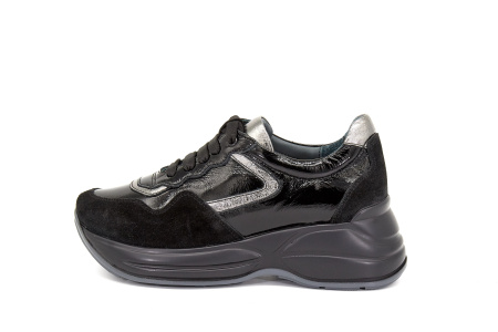 Кроссовки  женские Derem  черный  кожа Z-8333 фото в интернет-магазине | Omadey.ru