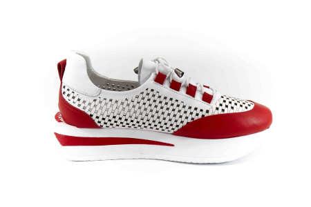 Кроссовки  Derem  белый  кожа F-80225 фото в интернет-магазине | Omadey.ru